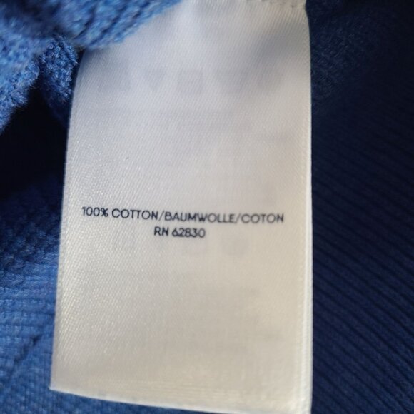 Land's End Women's Cardigan Size 1X Sweater Blue Button-Front Cotton Pockets - Picture 6 of 10